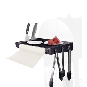 Black BBQ Tool Organizer with Hooks